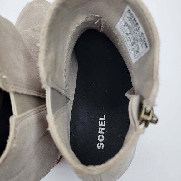 SOREL Joan of Arctic Wedge II Zip sz 8 Soft Taupe - Picture 10 of 13